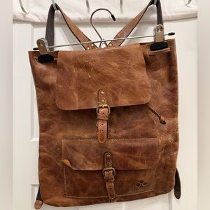 Brown Leather Backpack